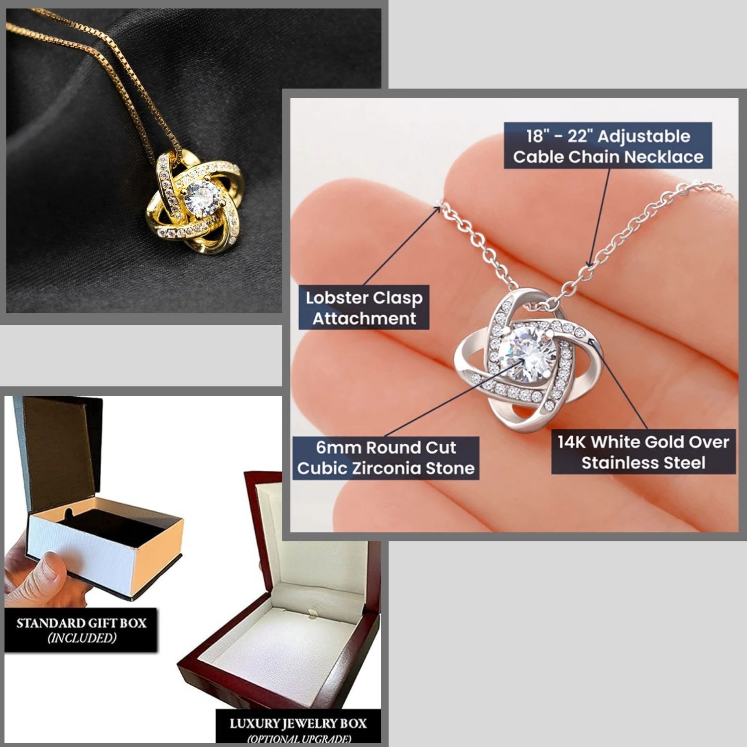 Love Knot Necklace Details