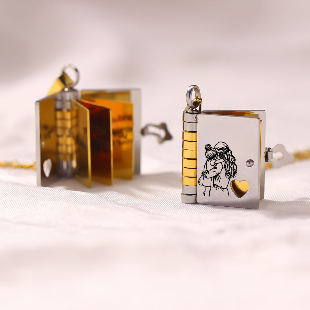 For Granddaughter - Love You Always & Forever Book Necklace