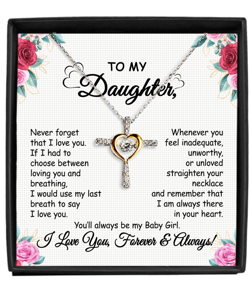 [ALMOST SOLD OUT] To My Daughter/Granddaughter - Love You Forever Cross Dancing Necklace