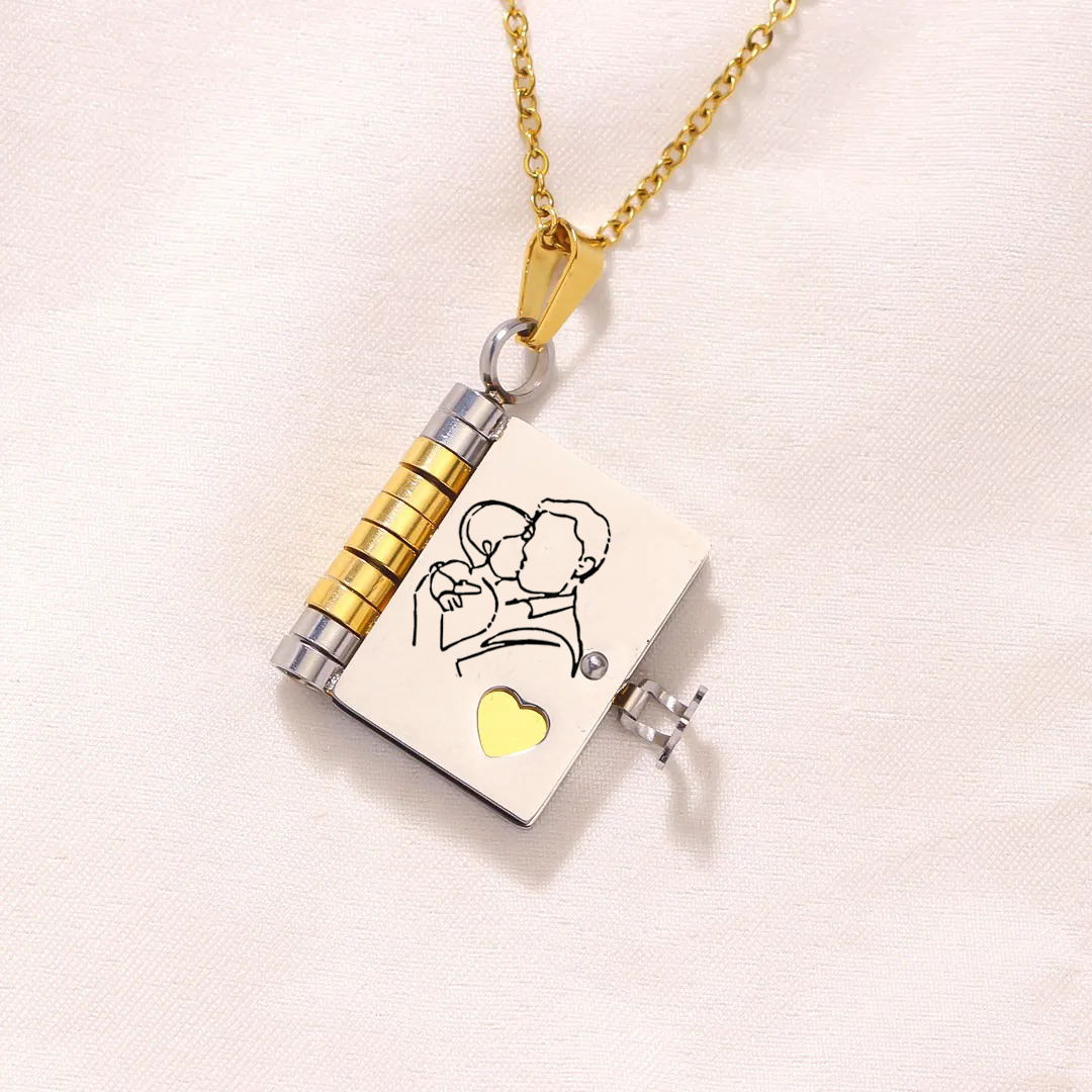 My Dad Book Necklace