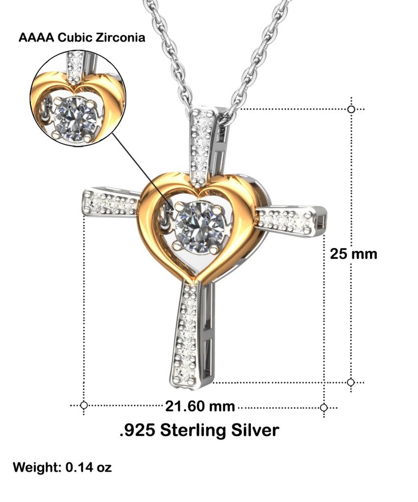 [ALMOST SOLD OUT] To My Daughter/Granddaughter - Love You Forever Cross Dancing Necklace