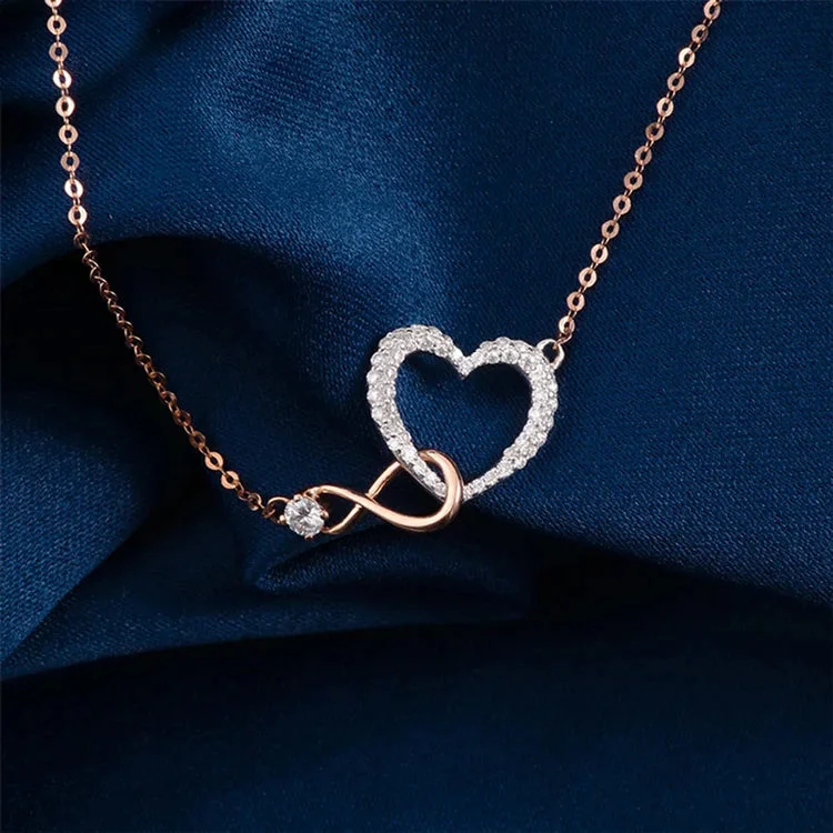 For Granddaughter - I Love You Forever & Always Infinity Heart Necklace