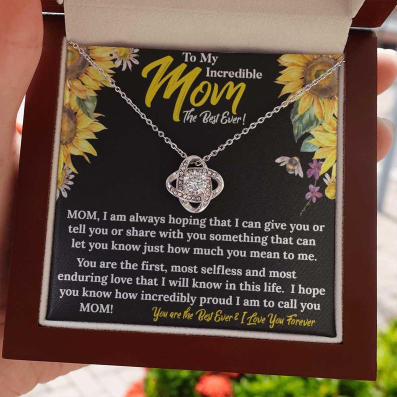 To My Incredible Mom| Love Knot Necklace