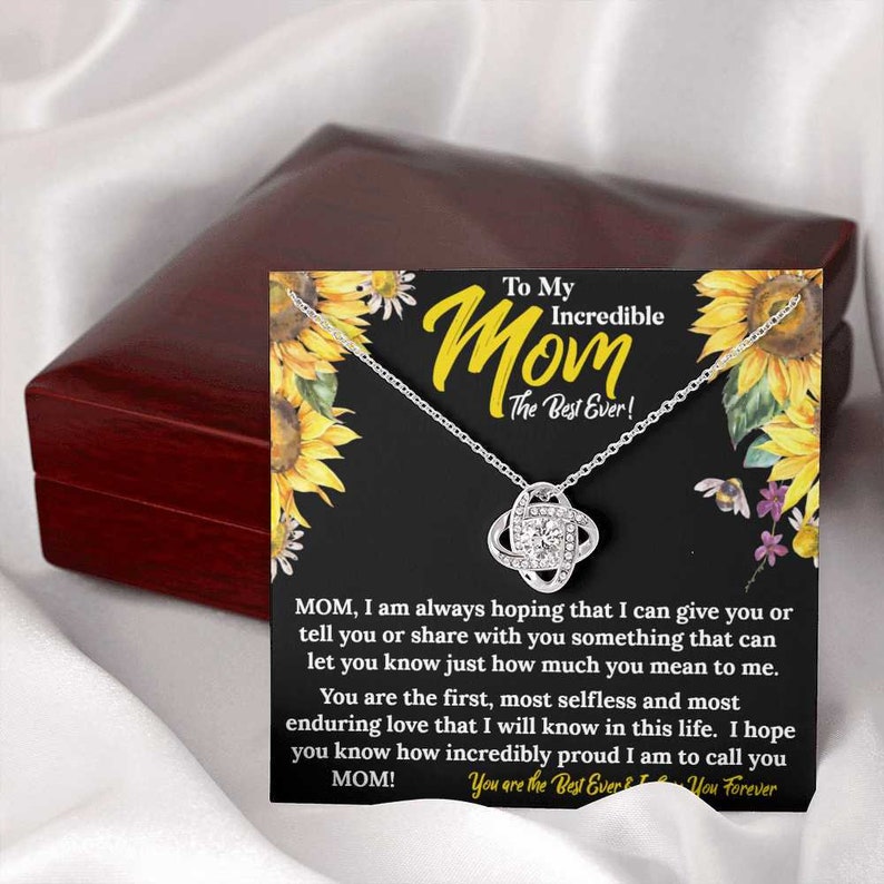 To My Incredible Mom| Love Knot Necklace