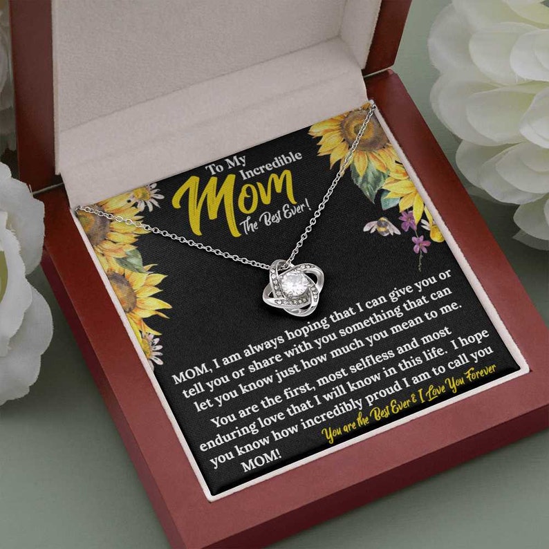 To My Incredible Mom| Love Knot Necklace