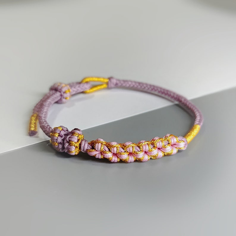 To My Granddaughter Blossom Knot Bracelet - Handmade Braided Bracelet 