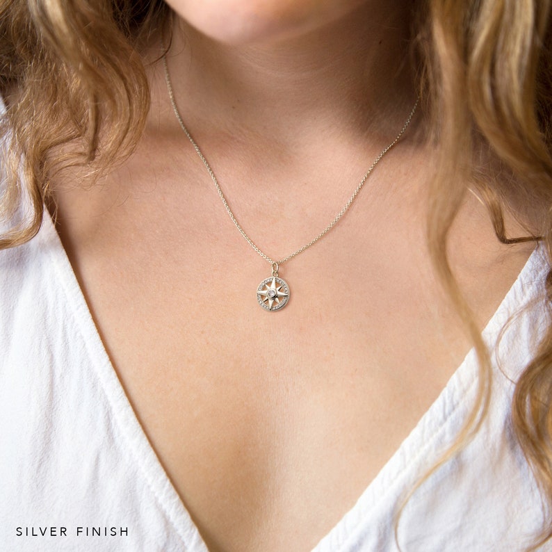 Follow Your Compass Necklace, New Beginnings Back To School Necklace