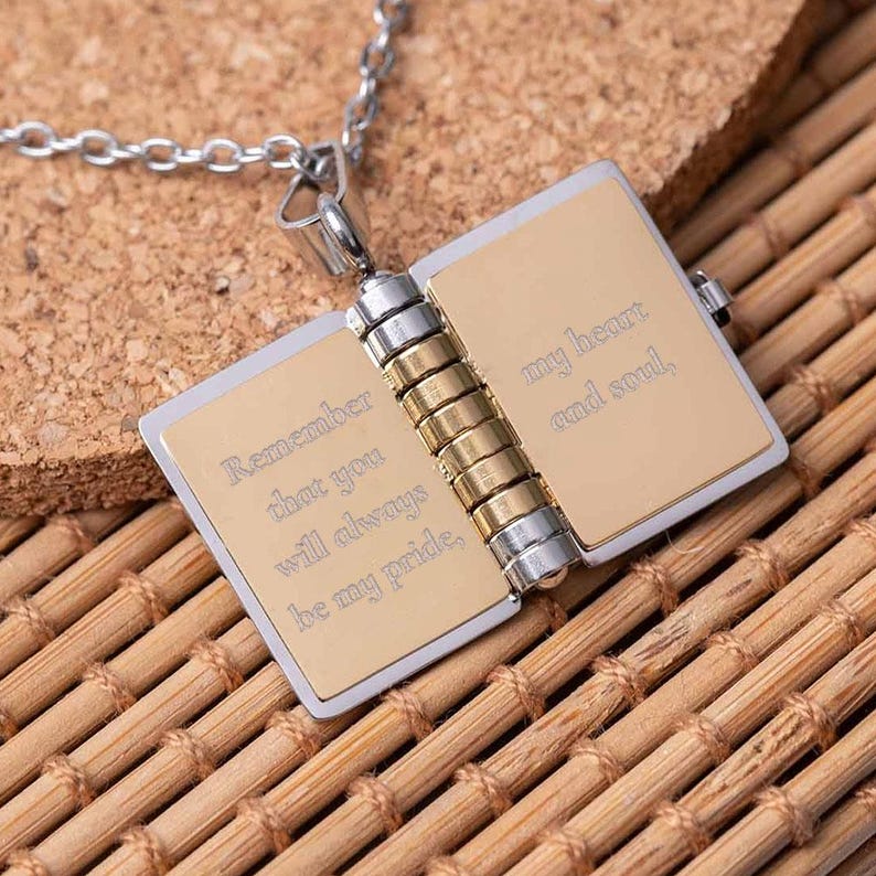 For Daughter Book Necklace - Life's most precious gift