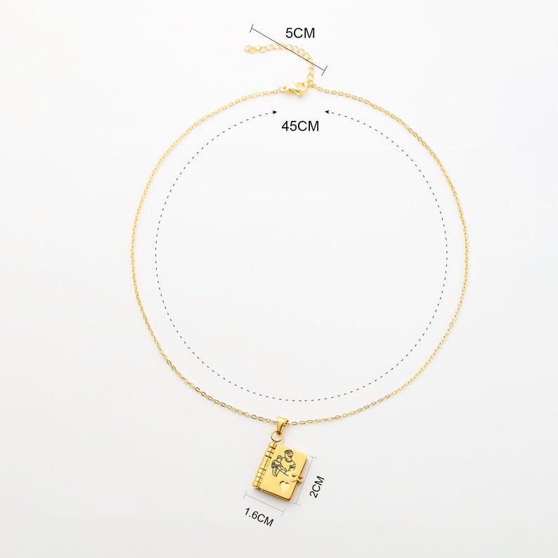 To My Father Book Necklace – Thank You Dad Gift