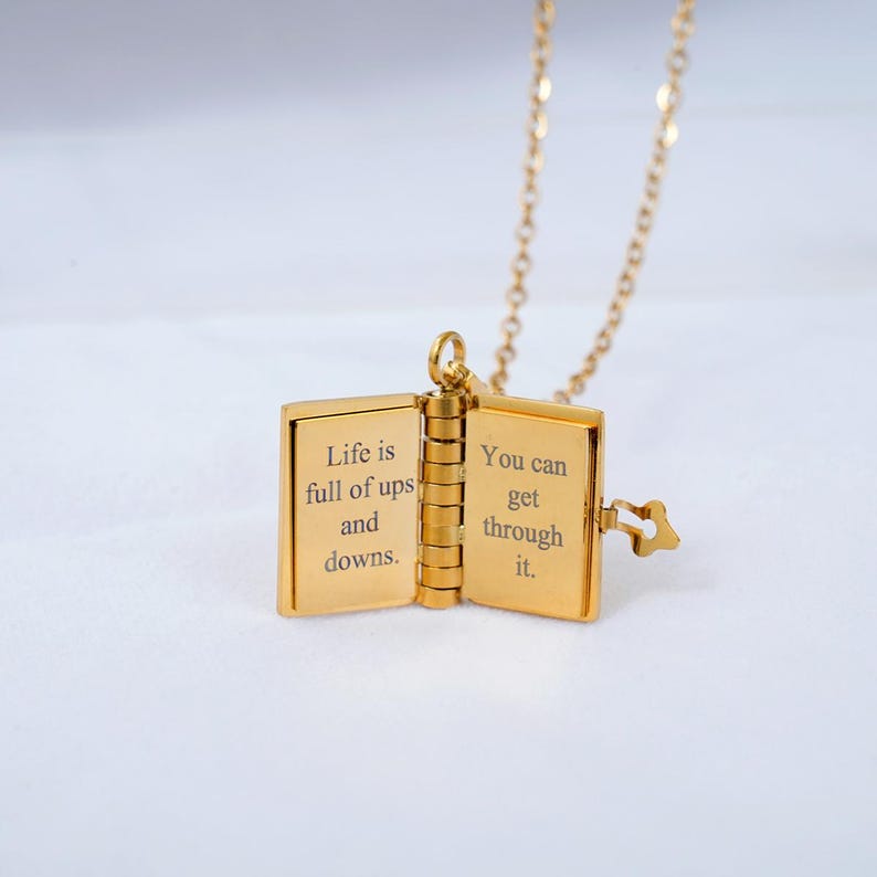 My Daughter Book Necklace -Book Lover Gift