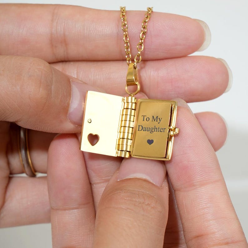 My Daughter Book Necklace -Book Lover Gift