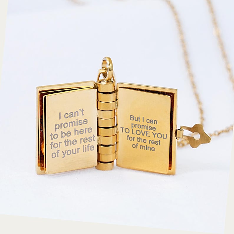 To My Daughter Book Necklace - A Wearable Love Letter from Mom & Dad