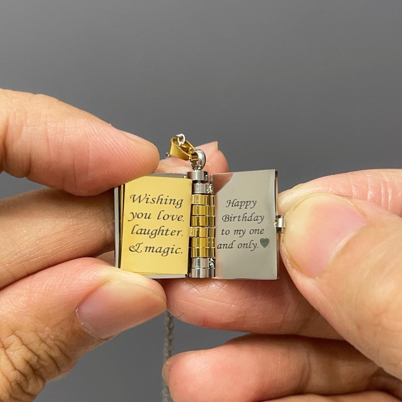 To My Bright Star Birthday Book Necklace – Meaningful  Mini Pendant Birthday Gift