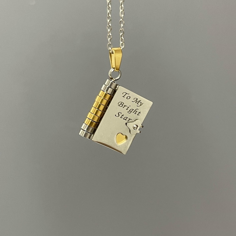 To My Bright Star Birthday Book Necklace – Meaningful  Mini Pendant Birthday Gift