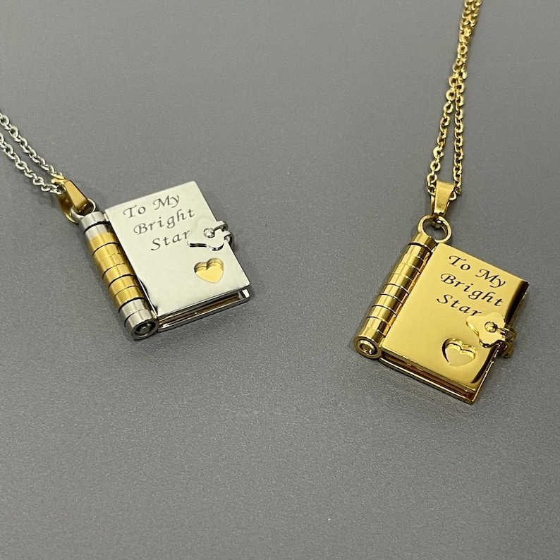 To My Bright Star Birthday Book Necklace – Meaningful  Mini Pendant Birthday Gift