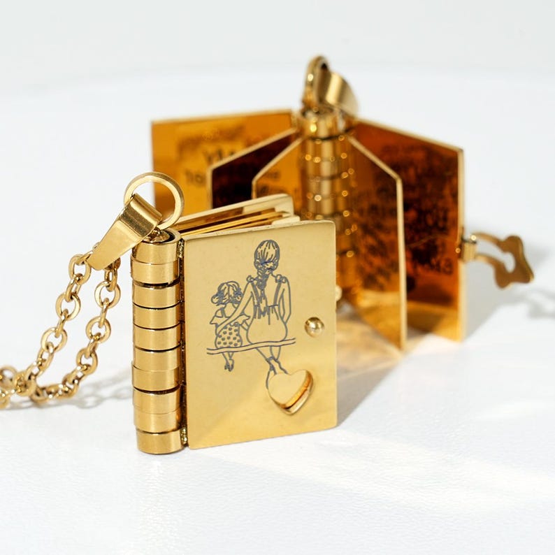 My Daughter Book Necklace -Book Lover Gift