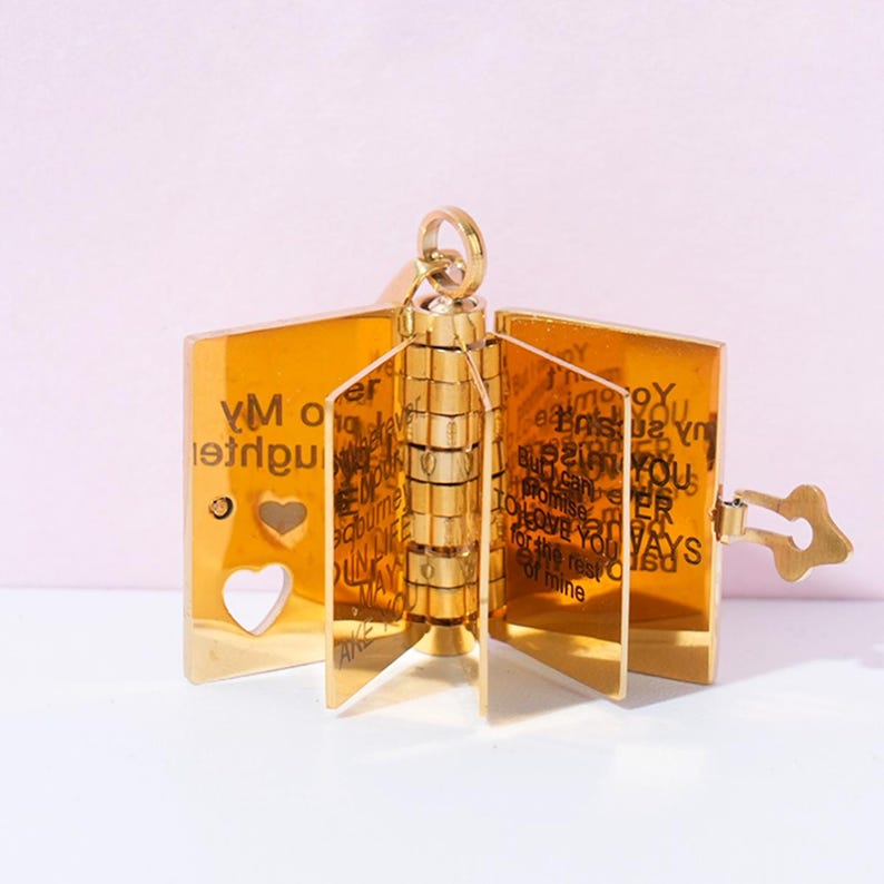 My Daughter Book Necklace -Book Lover Gift