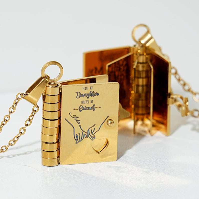 To My Daughter Book Necklace - A Wearable Love Letter from Mom & Dad