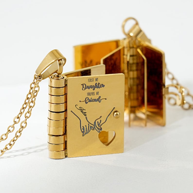 To My Daughter Book Necklace - A Wearable Love Letter from Mom & Dad