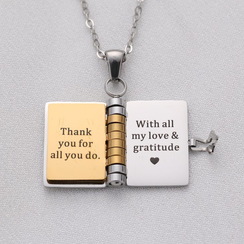 Nurse Book Necklace – Sentimental Thank-You Gift for Nurse