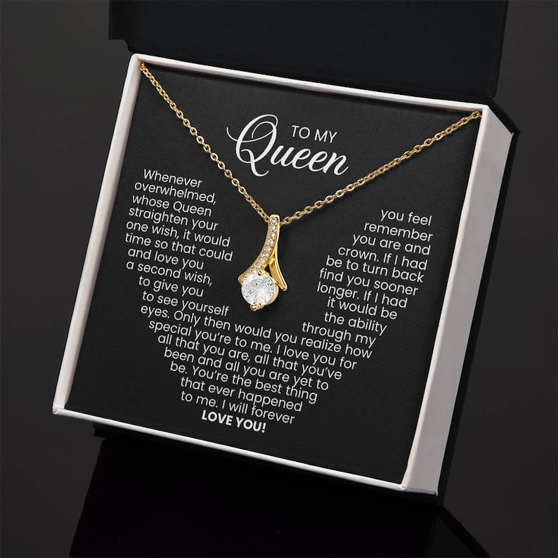To My Queen Necklace - Ribbon-shaped pendant