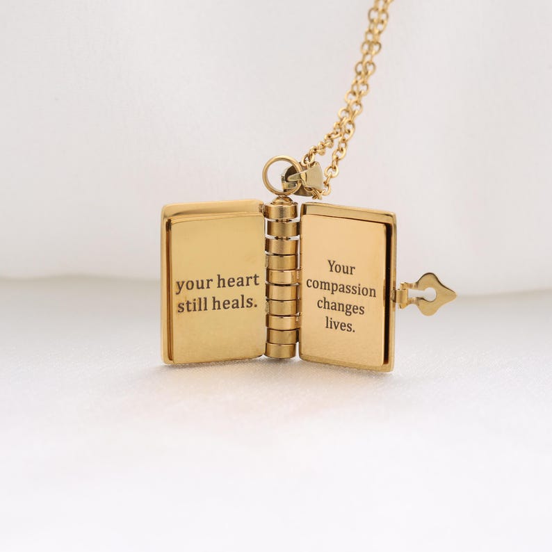 One of a Kind Nurse Book Necklace – A Heartfelt Thank-You Keepsake