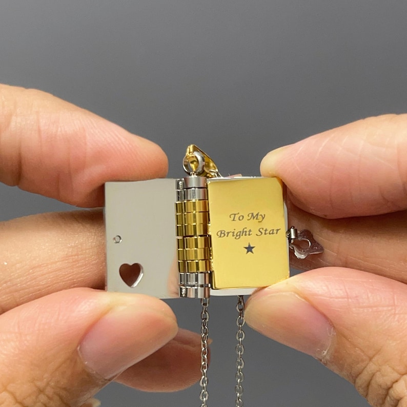 To My Bright Star Birthday Book Necklace – Meaningful  Mini Pendant Birthday Gift