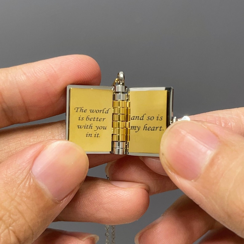 To My Bright Star Birthday Book Necklace – Meaningful  Mini Pendant Birthday Gift