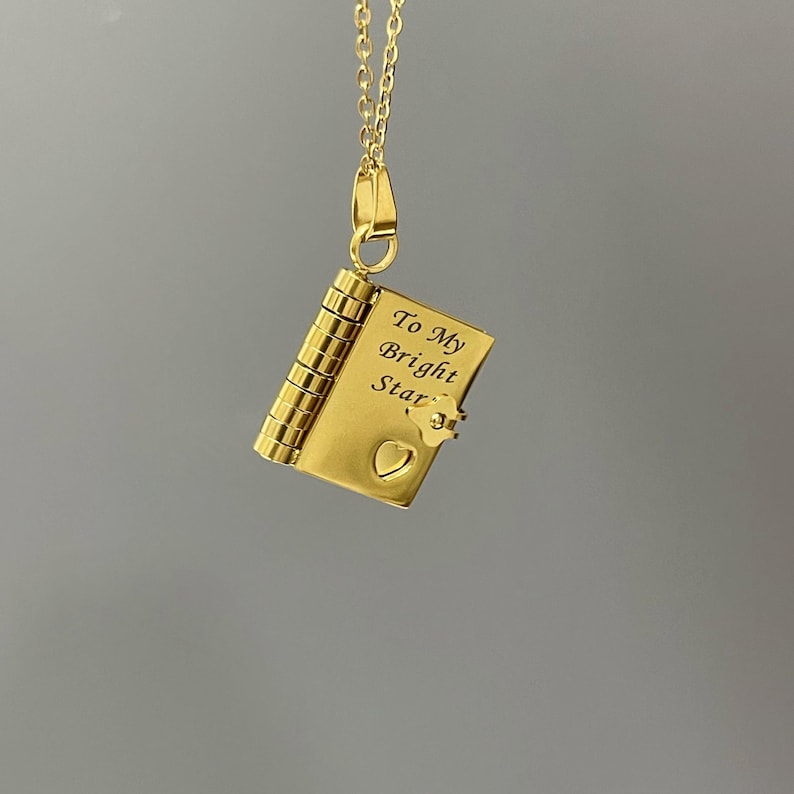 To My Bright Star Birthday Book Necklace – Meaningful  Mini Pendant Birthday Gift