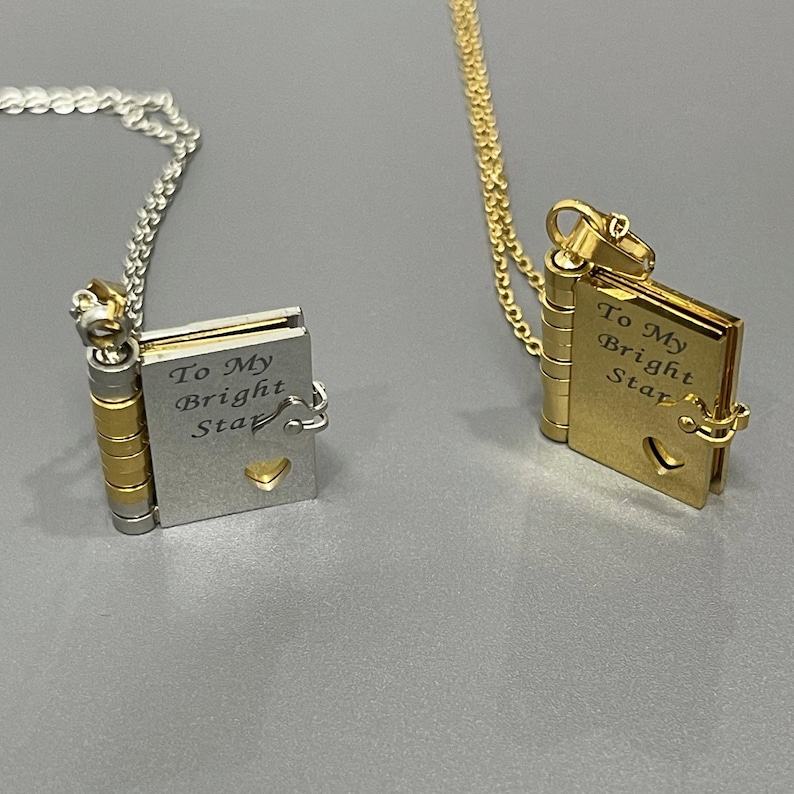 To My Bright Star Birthday Book Necklace – Meaningful  Mini Pendant Birthday Gift