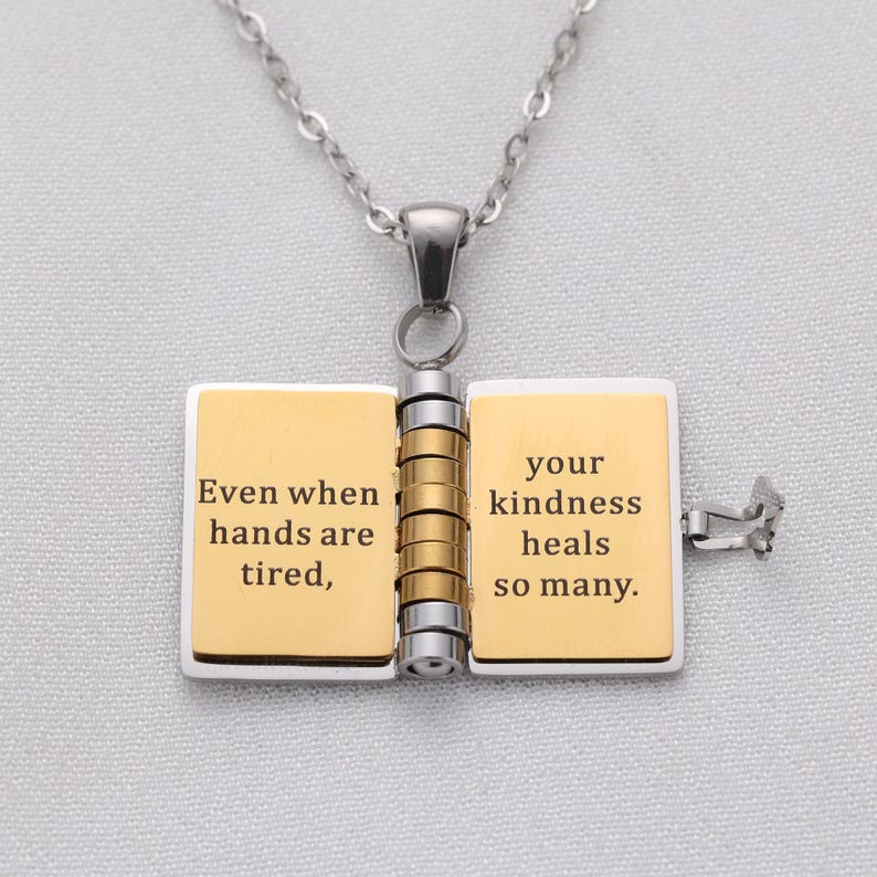 Nurse Book Necklace – Sentimental Thank-You Gift for Nurse
