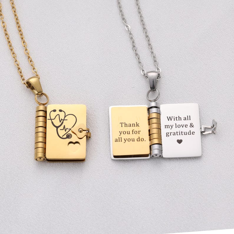 Nurse Book Necklace – Sentimental Thank-You Gift for Nurse