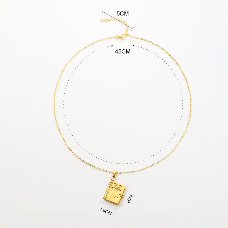 One of a Kind Nurse Book Necklace – A Heartfelt Thank-You Keepsake