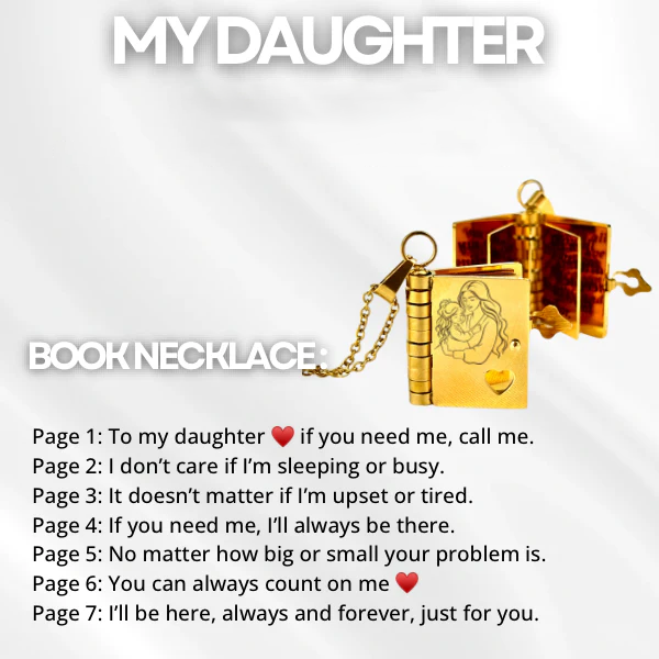 My Daughter Book Necklace