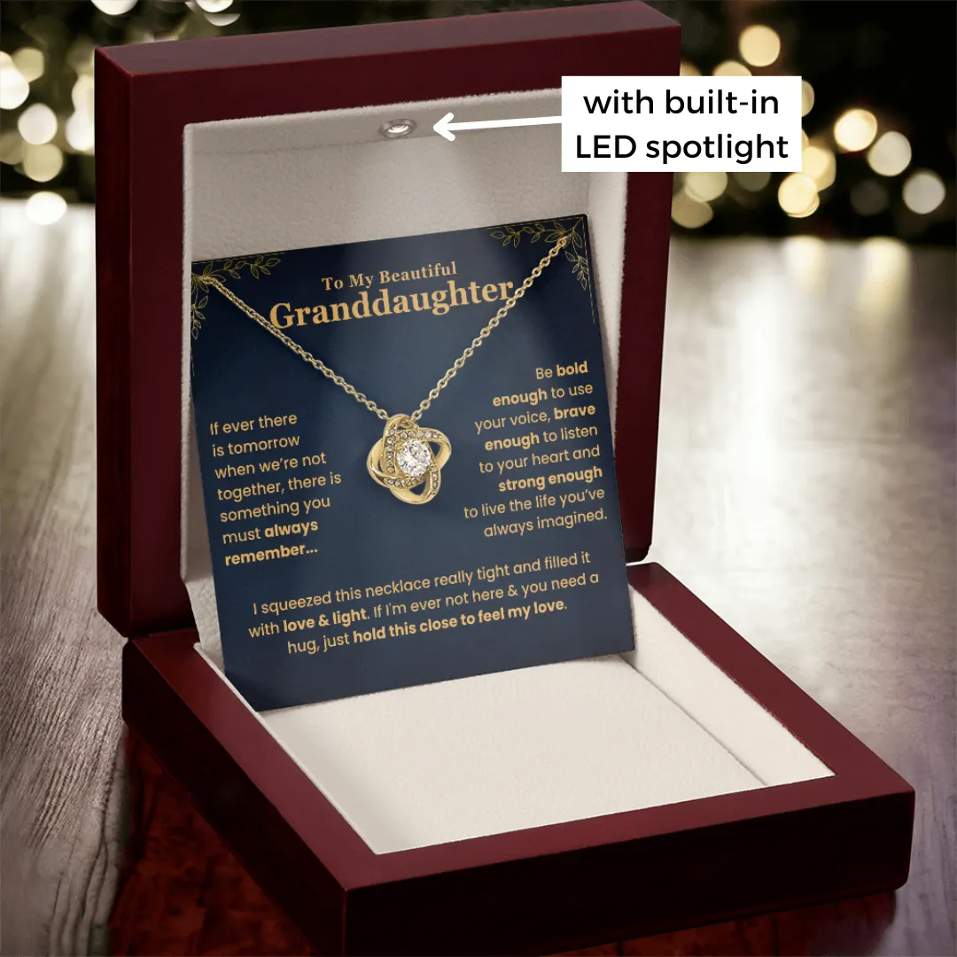 To My Granddaughter - Love Knot Necklace (GD111)