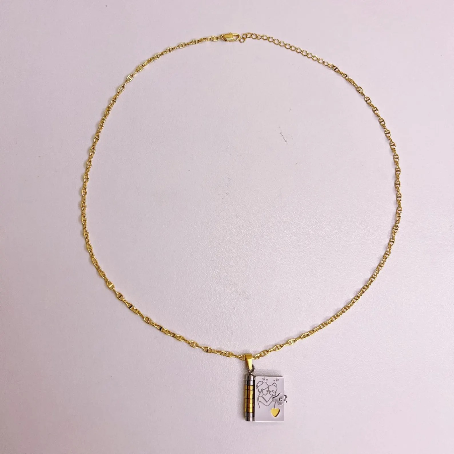 Mother Daughter Book Necklace 