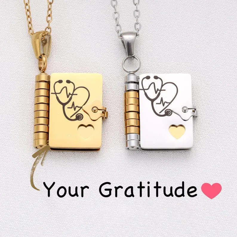 Nurse Book Necklace – Sentimental Thank-You Gift for Nurse