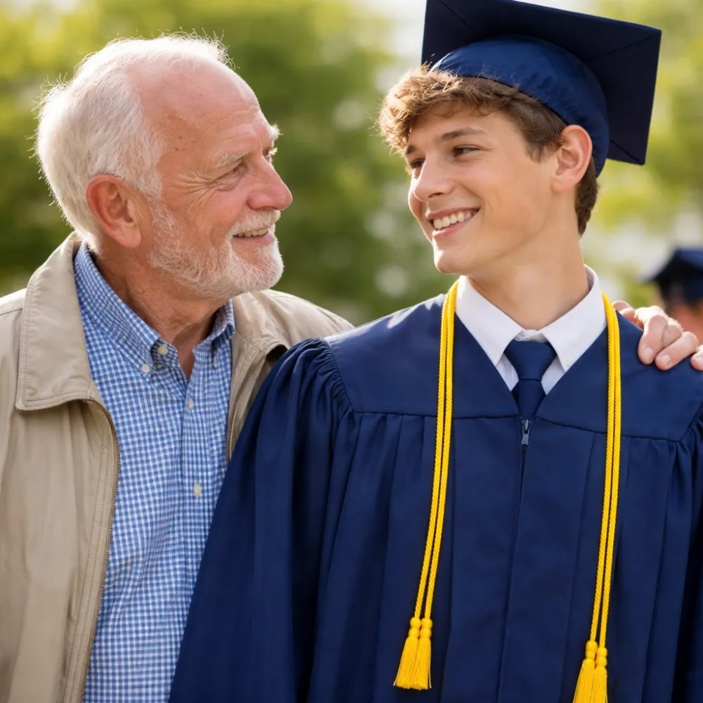 Grandson Graduation Gift Cross Necklace (GS90)