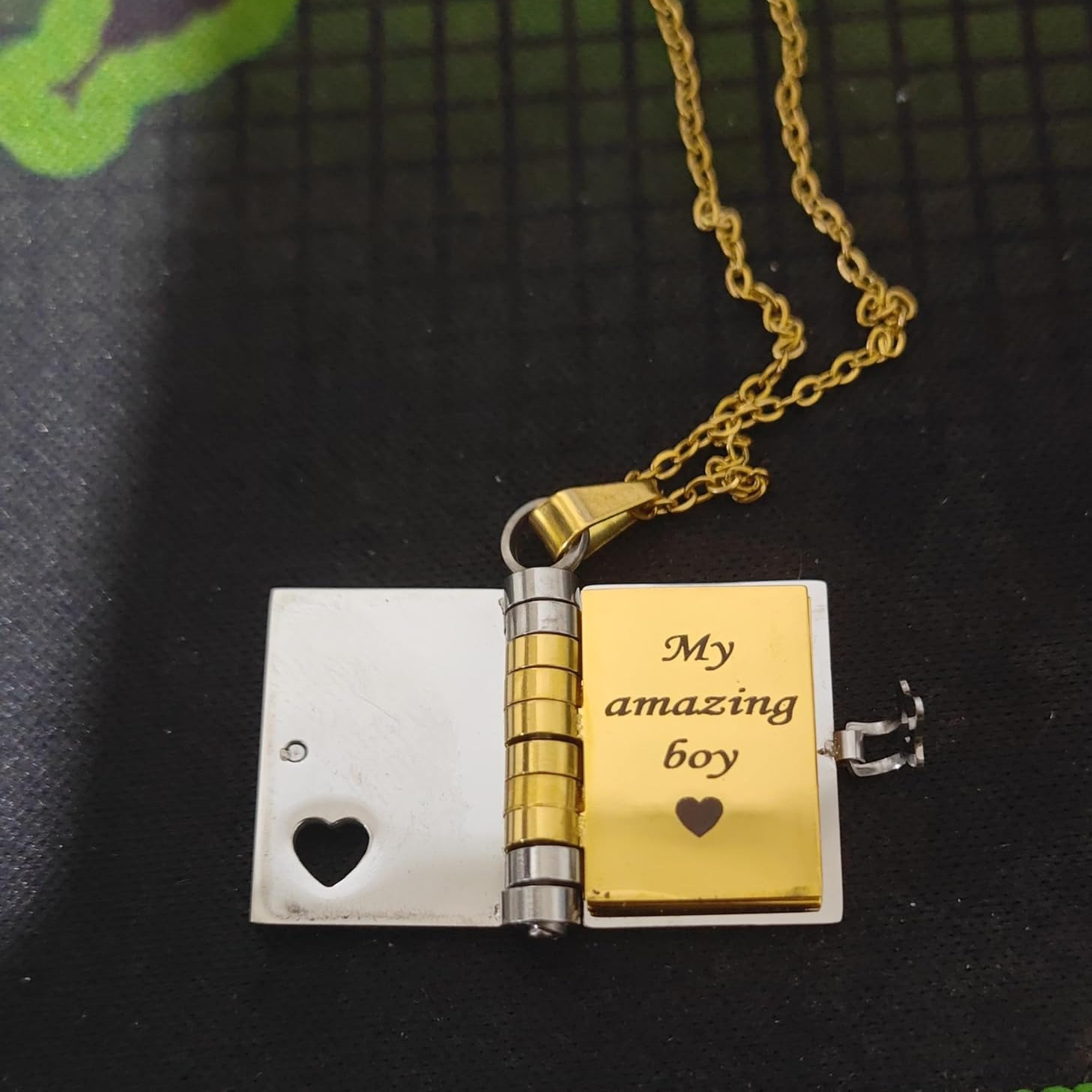 For Son - My Little Hero Book Necklace