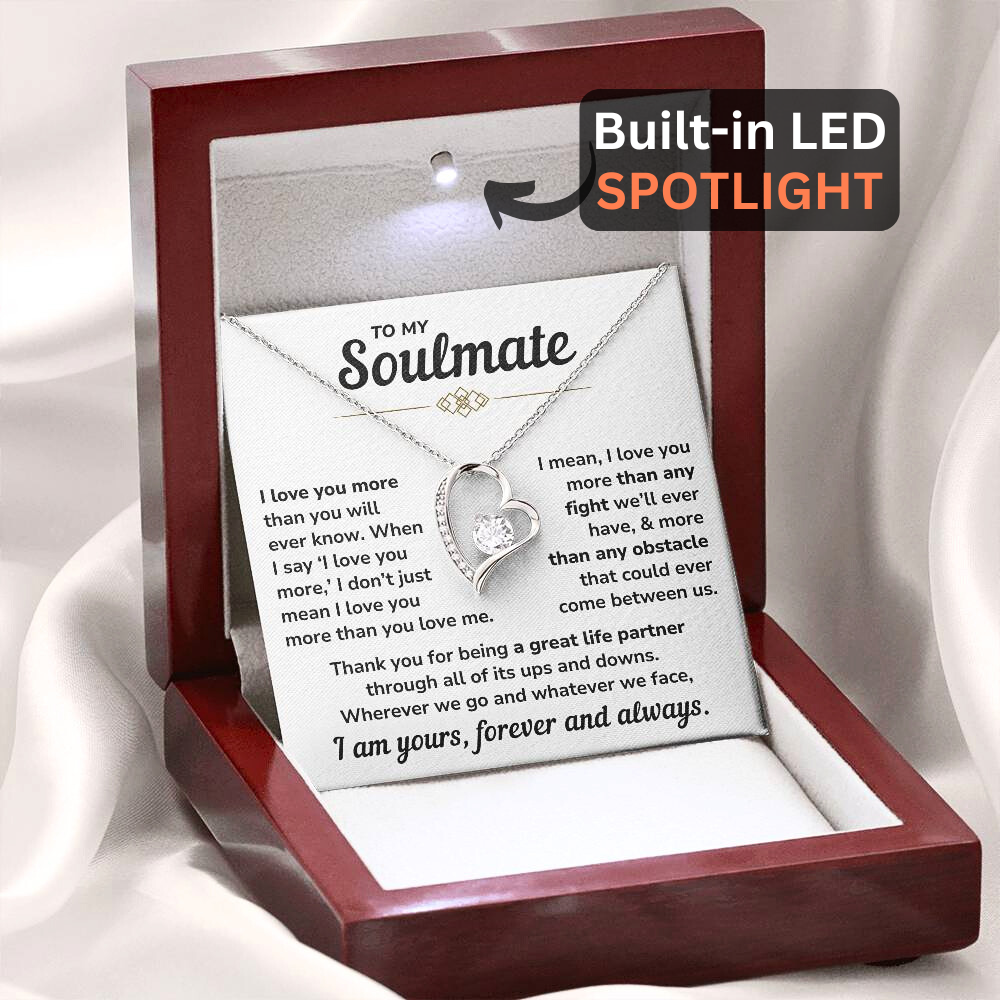 To My Soulmate – "I Am Yours, Always" Forever Love Necklace Gift Set - SM04