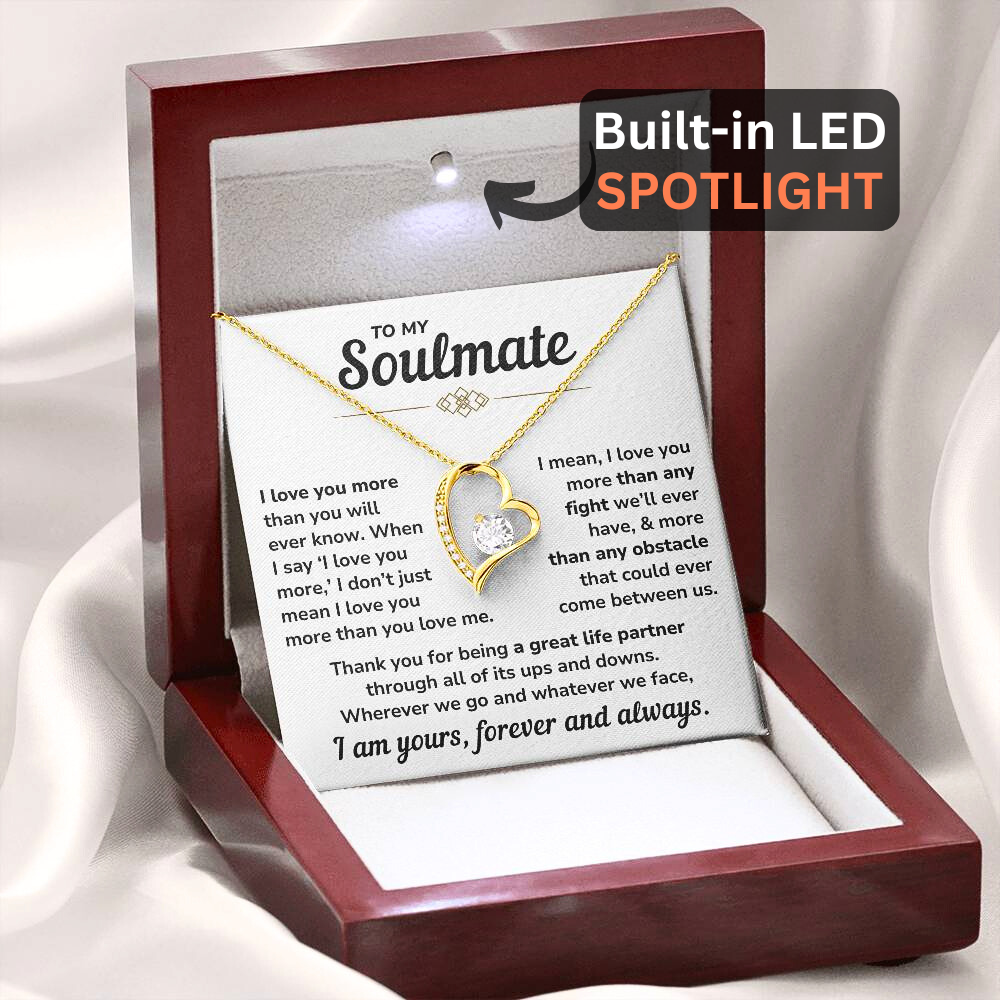 To My Soulmate – "I Am Yours, Always" Forever Love Necklace Gift Set - SM04