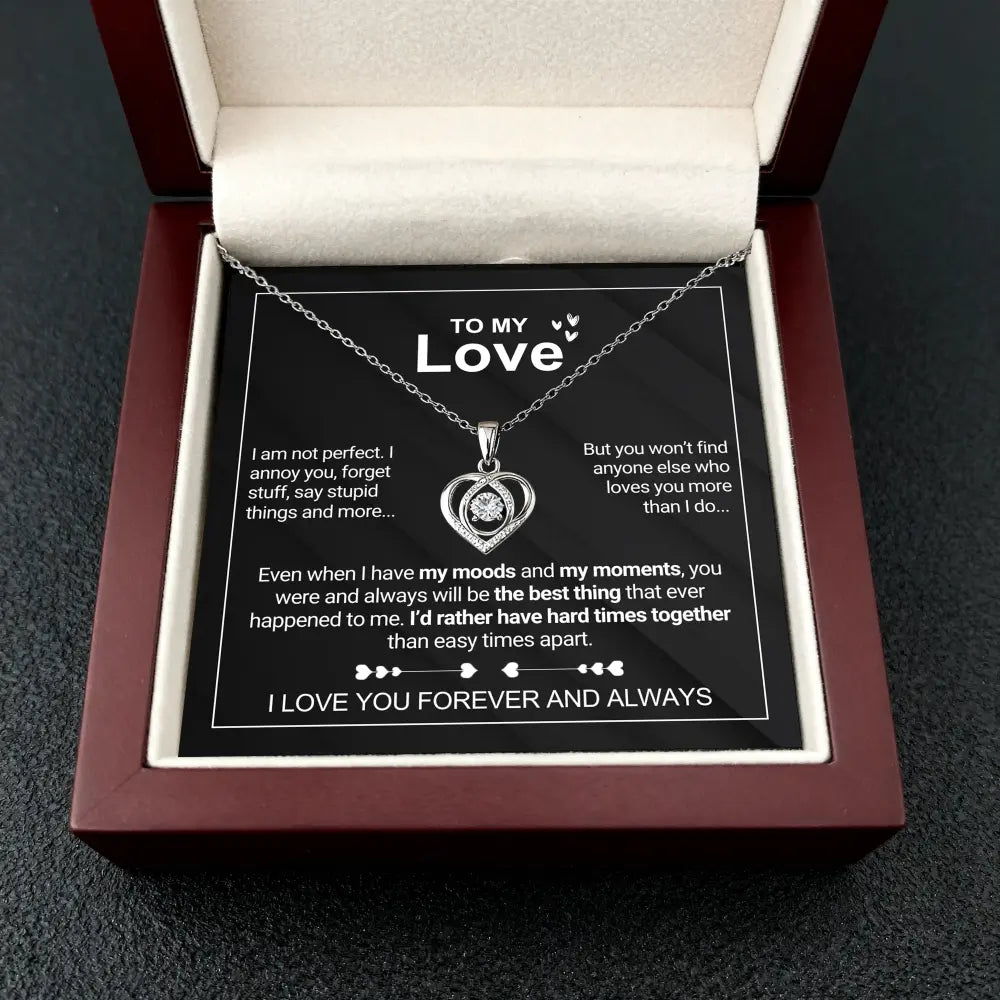 To My Love - Forever & Always Heart Necklace