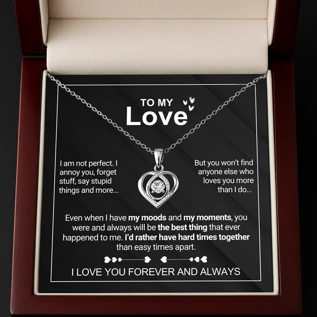 To My Love - Forever & Always Heart Necklace