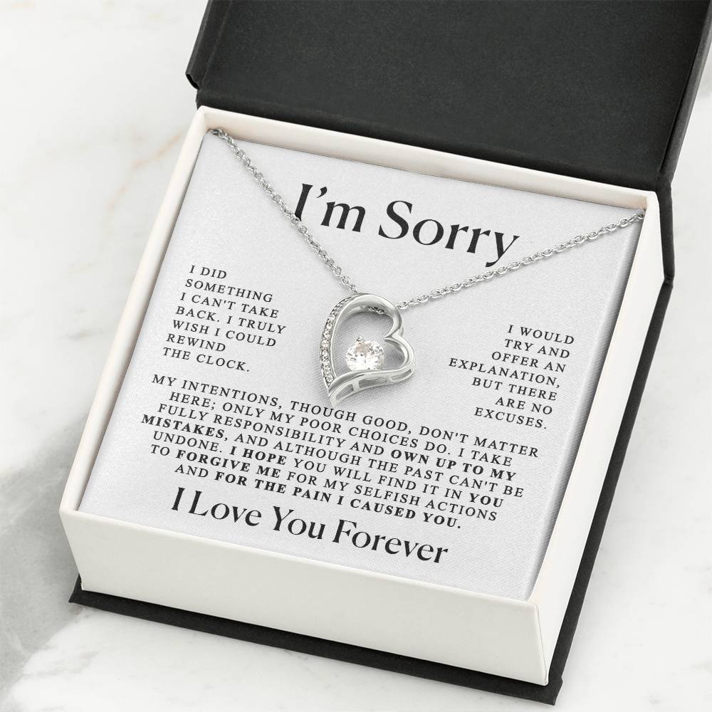Apology Gift For Her - Heart necklace