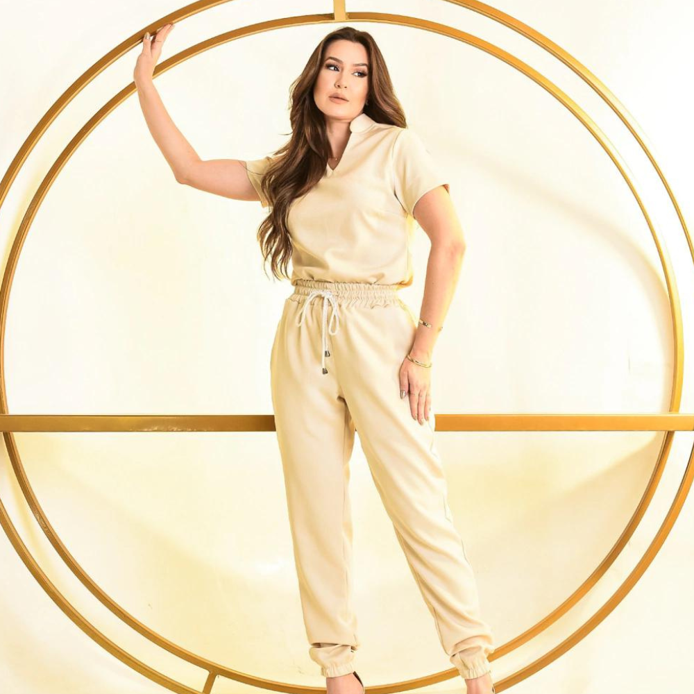 Women's Vneck Priest Collar Scrub Set ufigs