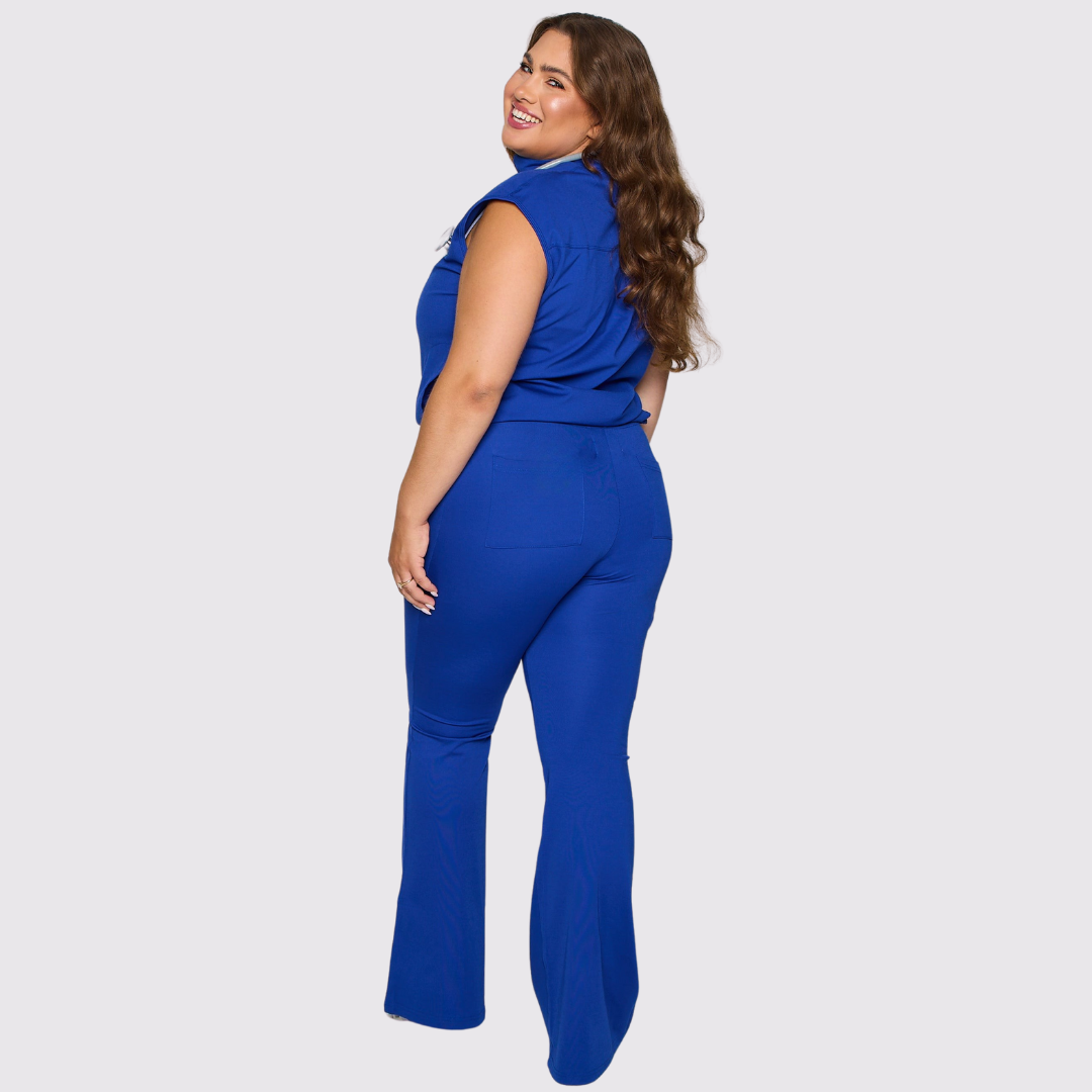 Women's Six Pockets Flared Scrub Pants