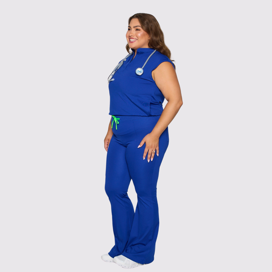 Women's Six Pockets Flared Scrub Pants