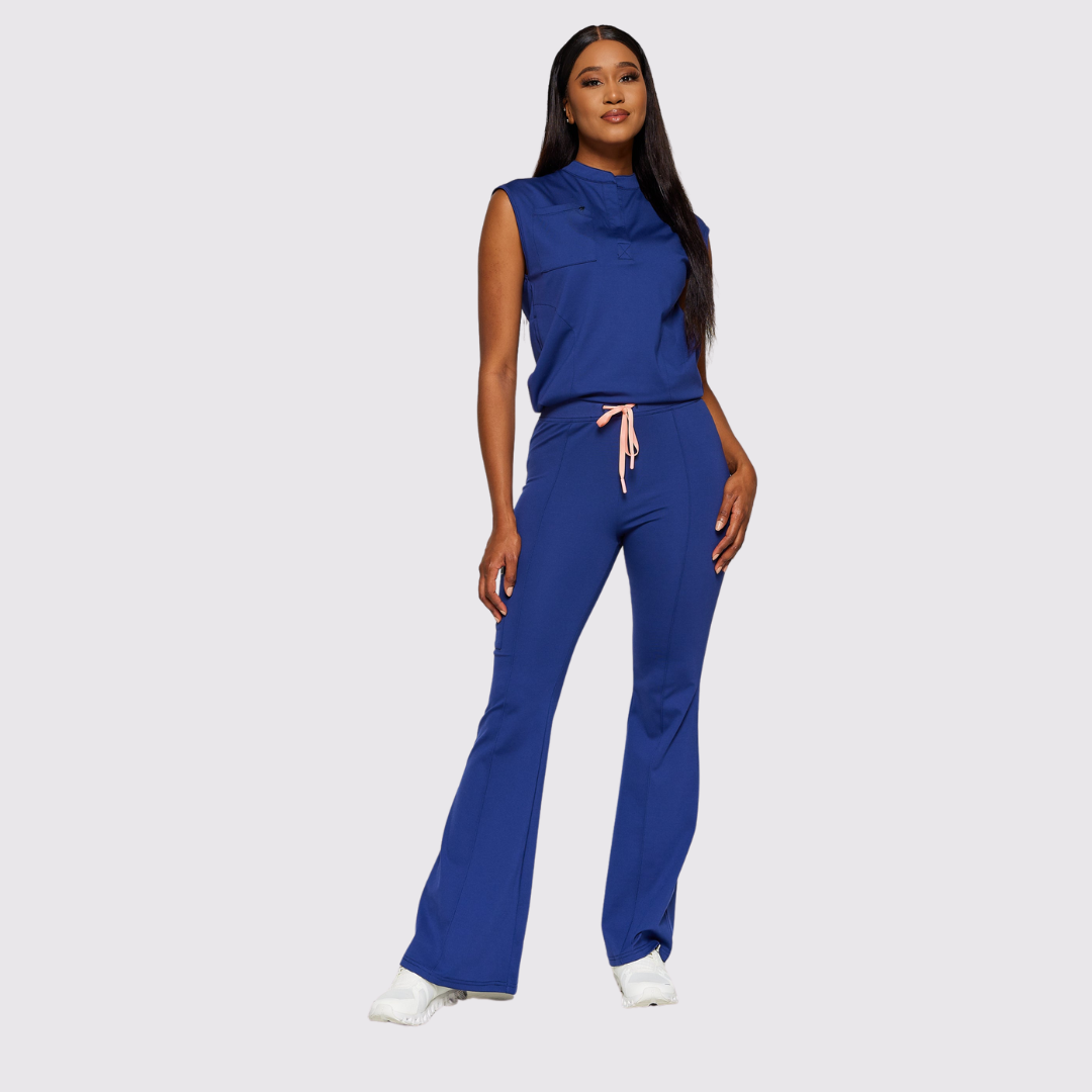 Women's Six Pockets Flared Scrub Pants