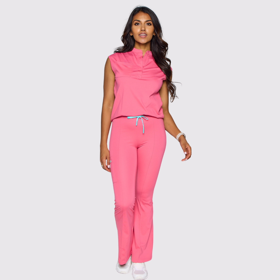 Women's Six Pockets Flared Scrub Pants