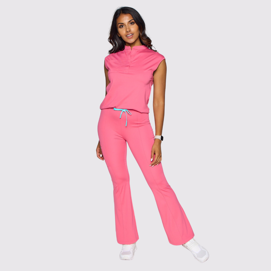 Women's Six Pockets Flared Scrub Pants